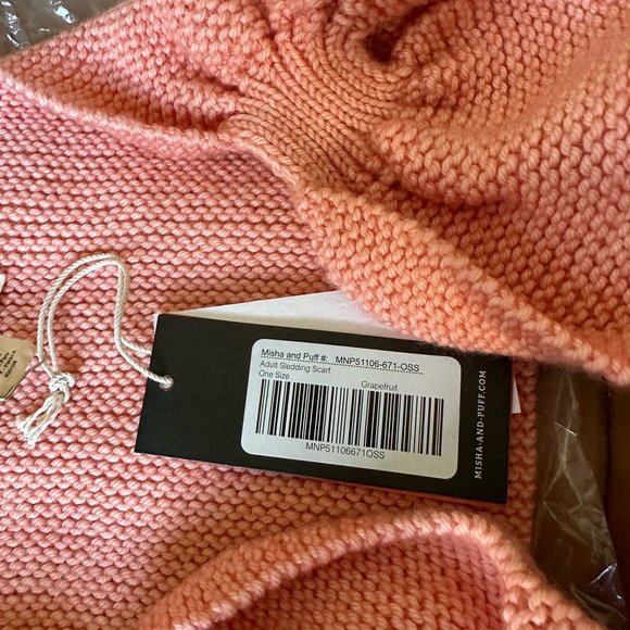 Misha&Puff adult Sledding scarf adult hand warmer in grape fruit color. - Picture 3 of 8